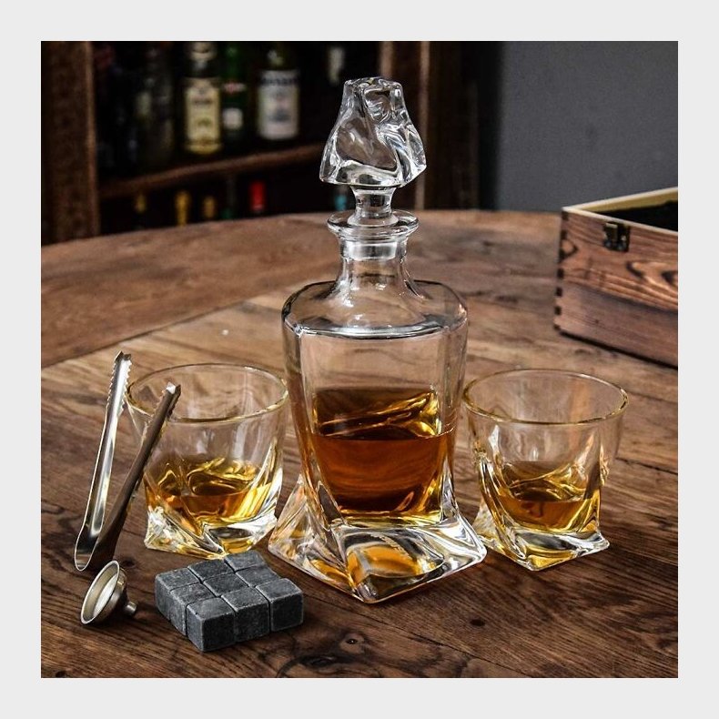 Whisky Karaffel St Med 2 Glas - Mikamax