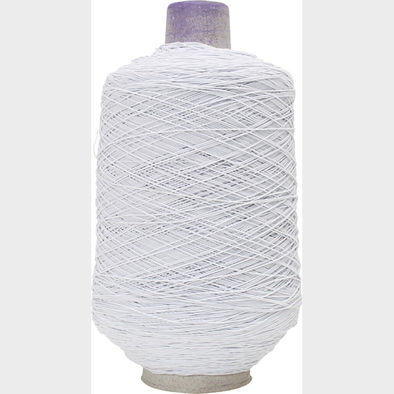 Elastiktrd - Tynd Rund - Hvid - 1500 M