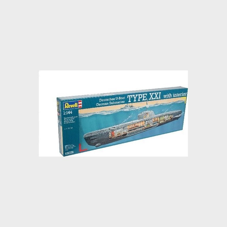 Revell - German Subamrine Type Xxi Ub�d Bygges�t - 1:144 - 05078