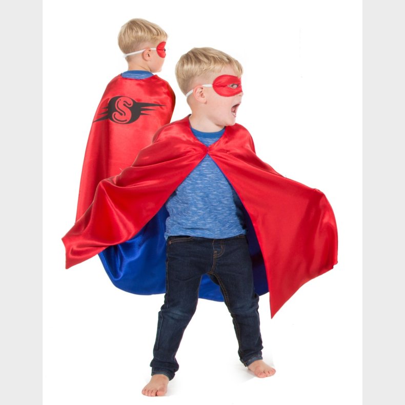 Pretend to Bee | Vendbar kappe - Rd/bl superhelt, str. 3-7 r