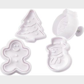 Jule Udstikkere - Juletr, Snemand, Kagemand Og Kugle