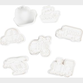 Udstikkere Med Pr�g - Transport - Str. 3,5-5,5 Cm - Hvid - 6 Stk.