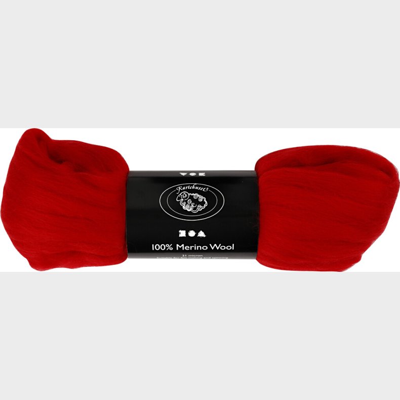 Merino Uld Garn - Tykkelse 21 My - Julerd - 100 G