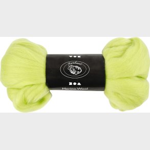 Merino Uld Garn - Tykkelse 21 My - Limegrn - 100 G