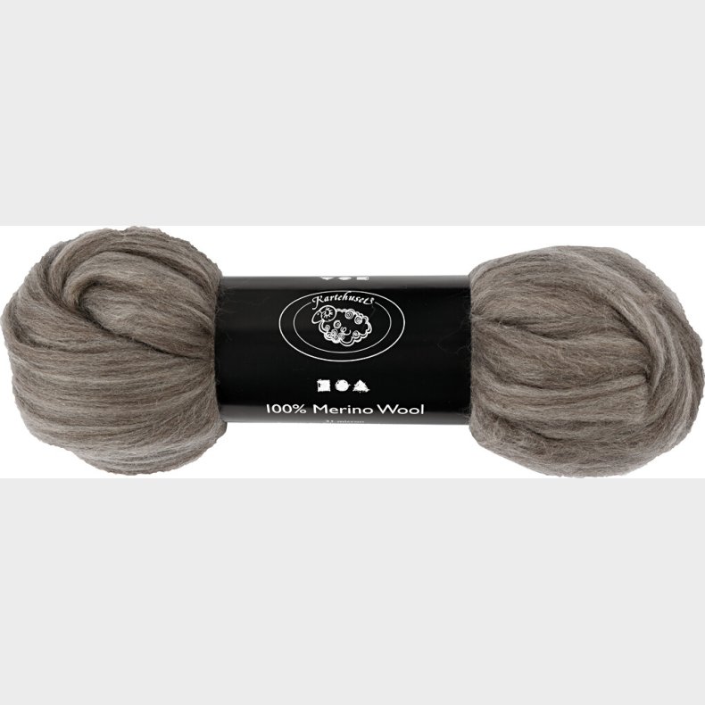 Merino Uld Garn - Tykkelse 21 My - Naturgr - 100 G