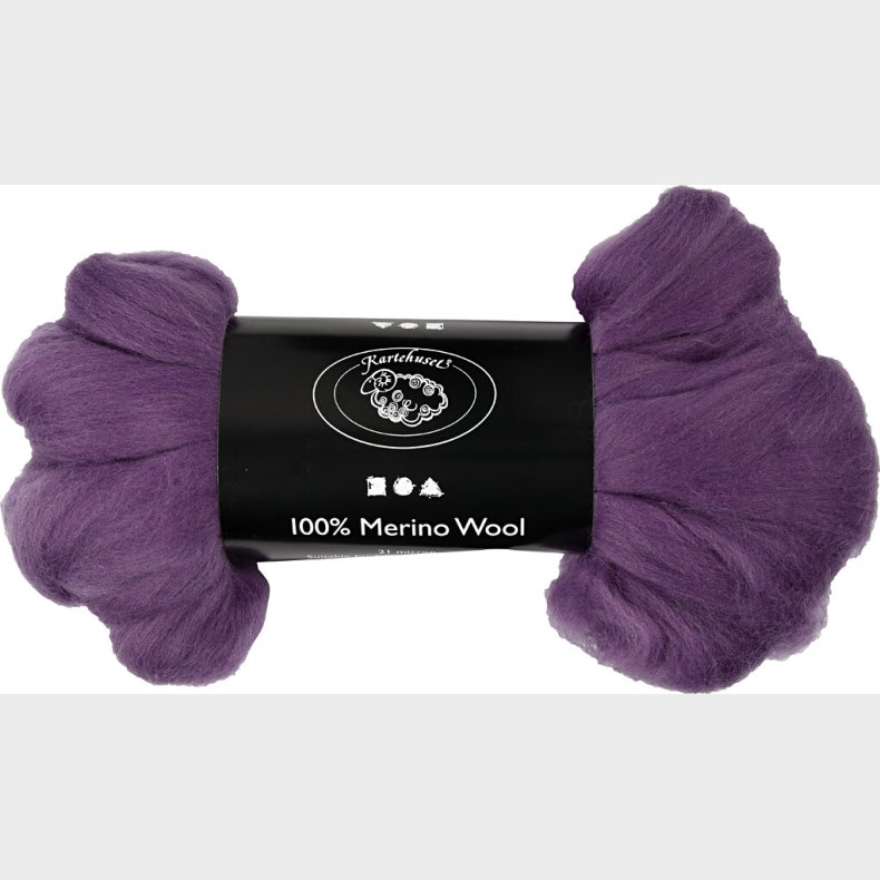 Merino Uld Garn - Tykkelse 21 My - Violet - 100 G