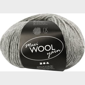 Uldgarn - Maxi Wool - L 125 M - Gr� Melange - 100 G
