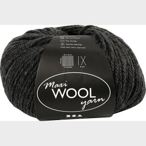 Uldgarn - Maxi Wool - L 125 M - M�rk Gr� Melange - 100 G