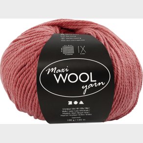 Uldgarn - Maxi Wool - L 125 M - M�rk Rosa - 100 G