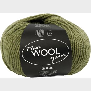 Uldgarn - Maxi Wool - L 125 M - Olivengr�n - 100 G