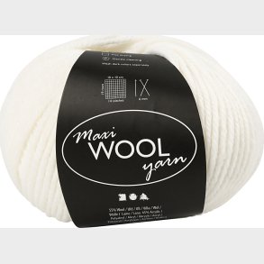 Uldgarn - Maxi Wool - L 125 M - R�hvid - 100 G