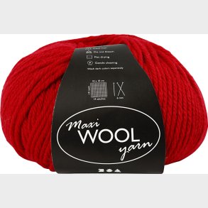 Uldgarn - Maxi Wool - L 125 M - R�d - 100 G