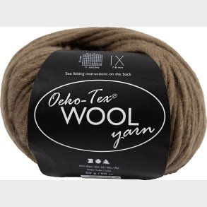 Uldgarn - Oeko Tex - L 50 M - Lys Brun - 50 G