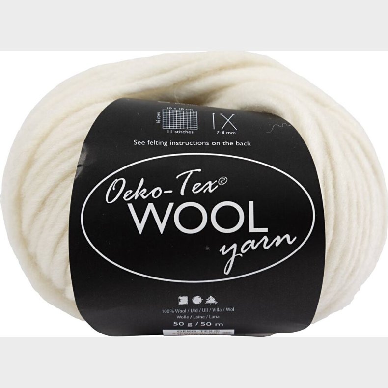 Uldgarn - L 50 M - Off White - 50 G