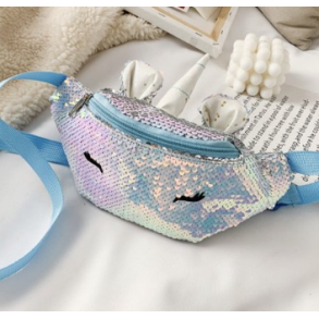 MillaVanilla Enhjrning Mave Taske - pallietter Bl - taske - Legekammeraten.dk