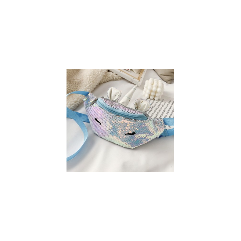 MillaVanilla Enhjrning Mave Taske - pallietter Bl - taske - Legekammeraten.dk