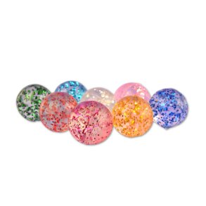 Robetoy | Hoppebolde  3,2 cm - Glitter, 7 stk