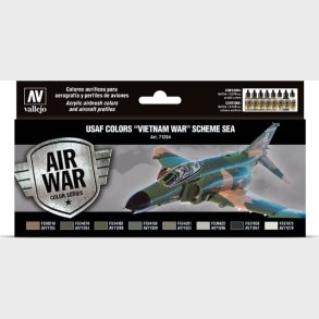 Vallejo - Usaf Colors Vietnam War Set - Air War - 8 Farver - 71204