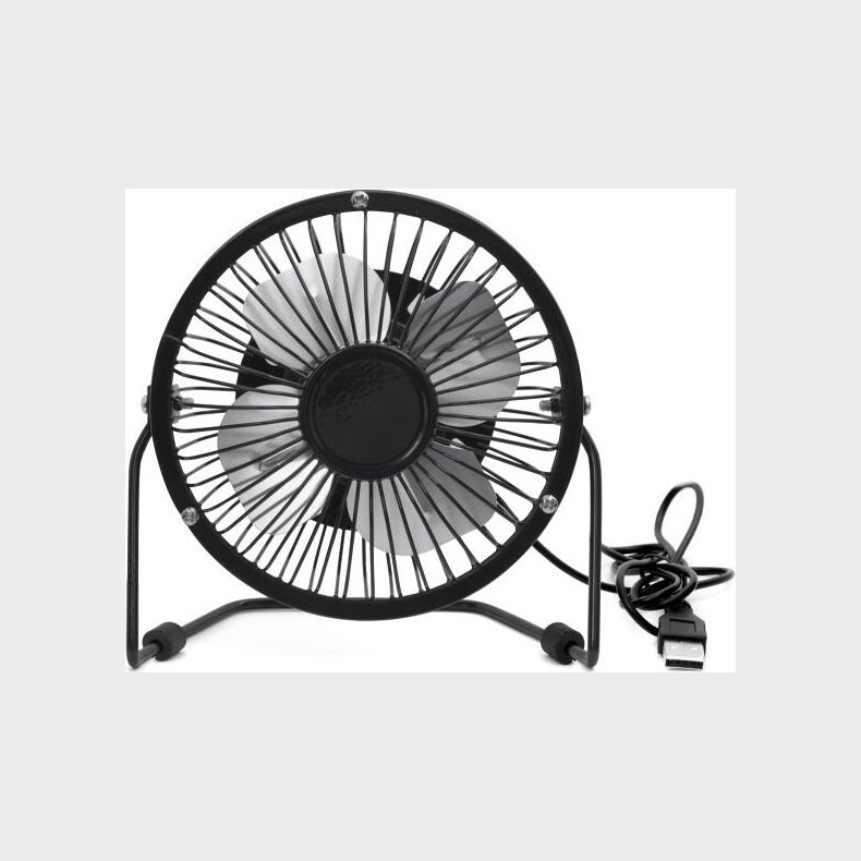 Mini Usb Ventilator - Kikkerland - Sort - 15 Cm