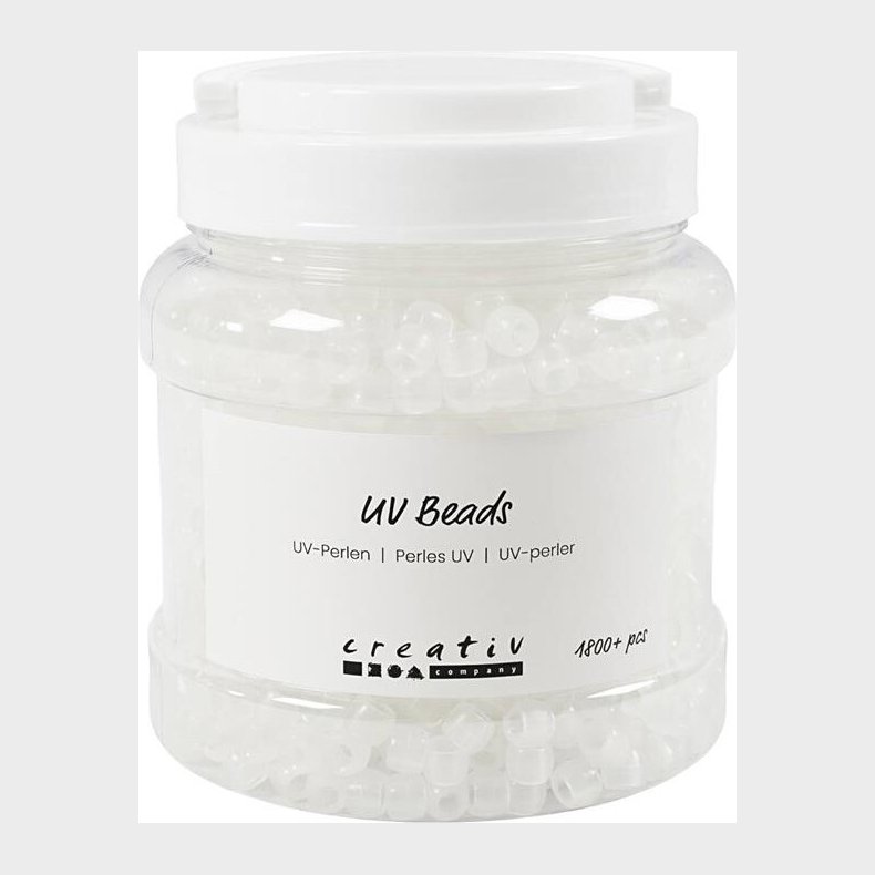 Uv-perler  - L 6 Mm -  8 Mm - Hulstr. 4 Mm - Assorterede Farver - 700ml - 320 G