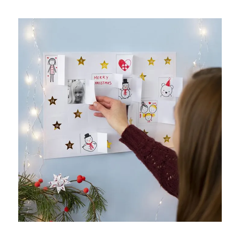 Creativ Company | Lav selv julekalender (blank), 5 stk