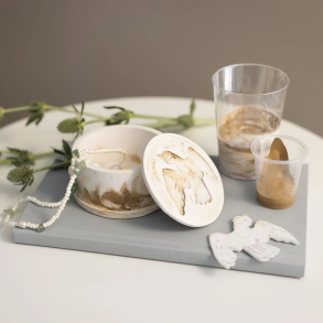 Stb med resin - Krukke med lg, 1 stk