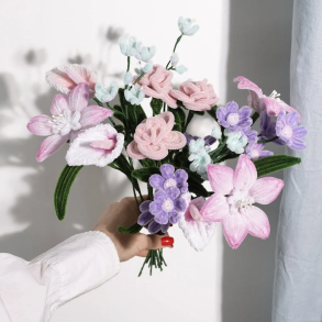 Creativ Company | Chenilleblomster - Pastel-buket