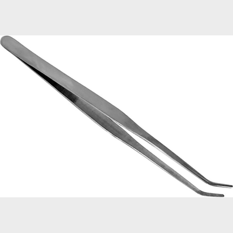 Vallejo - Strk Buet Pincet I Rustfrit Stl - 175 Mm - T12009