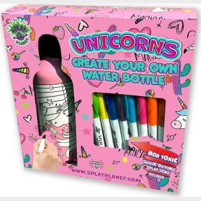 Lav Selv Drikkedunk St - Pink Enhjrning - Med 8 Tusser - Splat