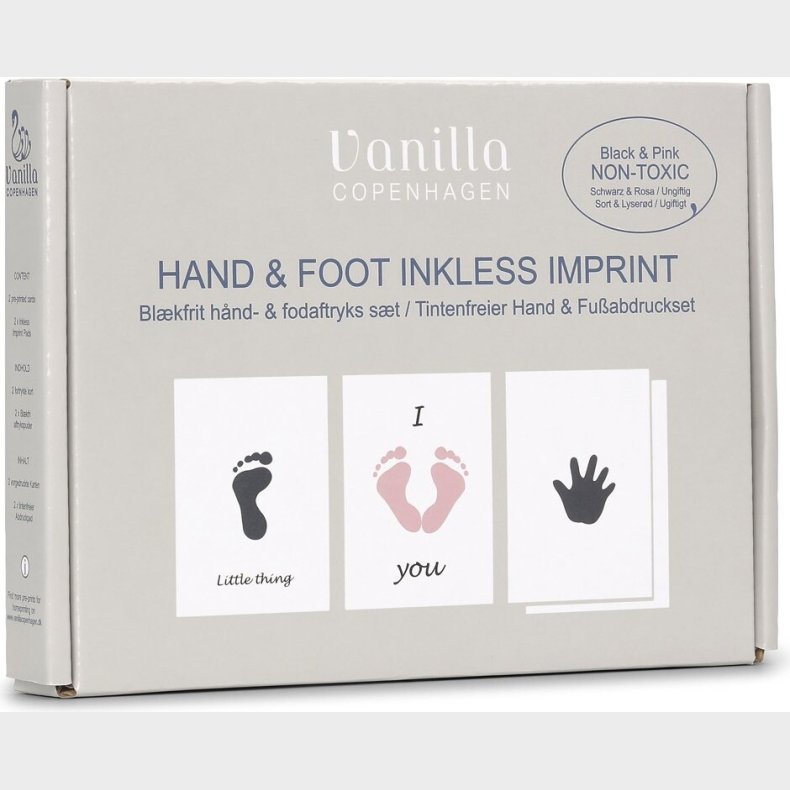 Vanilla Copenhagen - H�nd Og Fodaftryk Stempels�t - Pink/sort - One Size