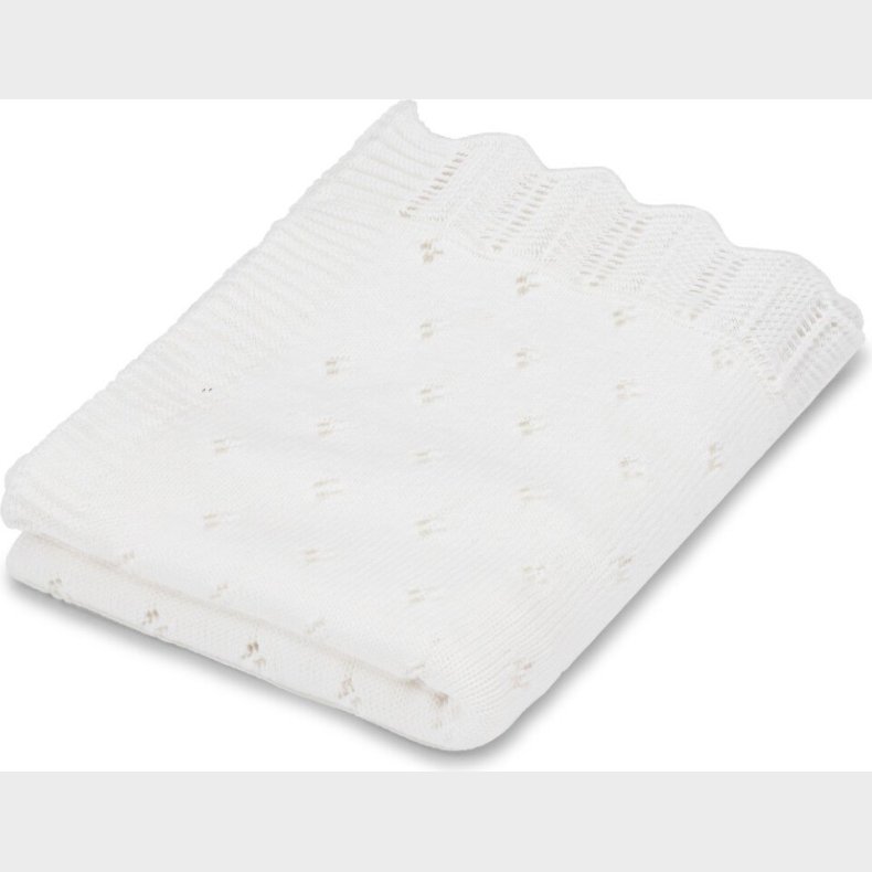 Vanilla Copenhagen - Strikket Babytppe - Milk - 70 X 100 Cm