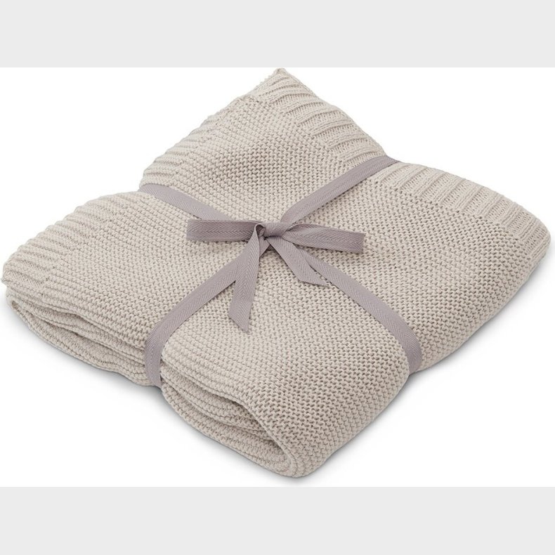 Vanilla Copenhagen - Strikket Babytppe - Oyster Grey - 70 X 100 Cm
