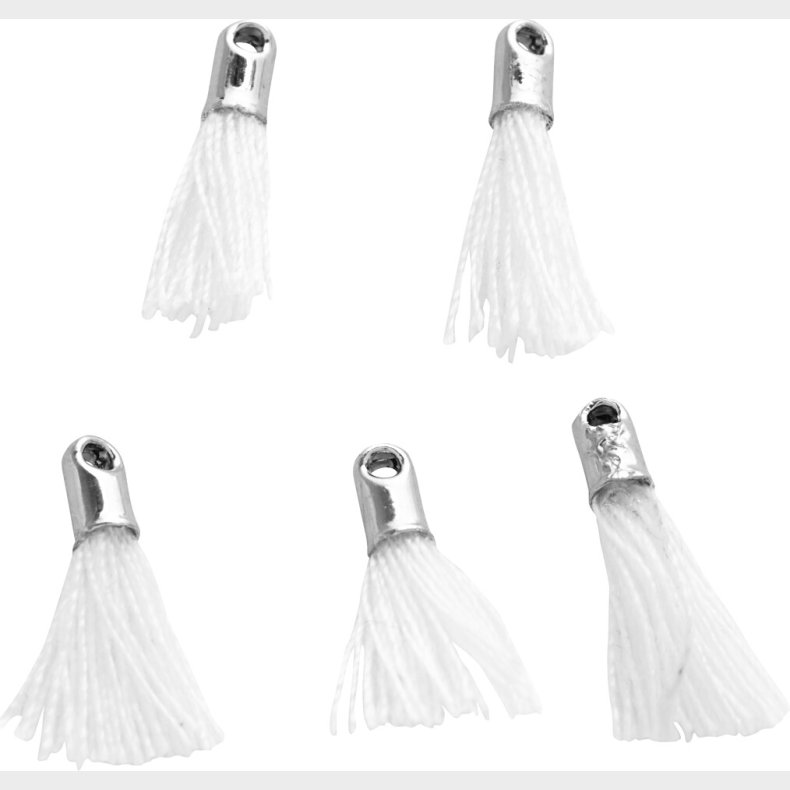 Vedh�ng - L 10 Mm - Hulstr. 1 Mm - Hvid - 5 Stk.