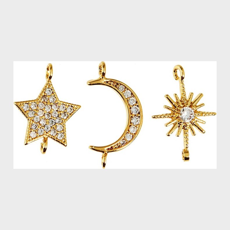 Me & My Box - Vedhng - Sol, Mne Og Stjerne - Guldbelagt 18k