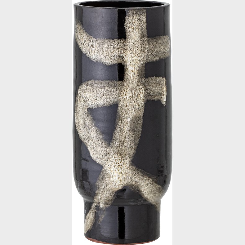 Bloomingville - Vefa Vase - Sort - Terrakotta - H 28,5 Cm