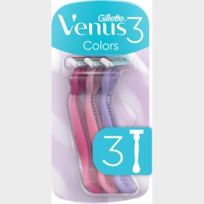 Venus - 3 Colors Engangsskrabere - Pink/purple/white - 4 Stk
