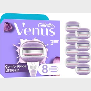 Venus - Gillette Venus Comfortglide Breeze Barberblade - Purple/white - 8 Stk