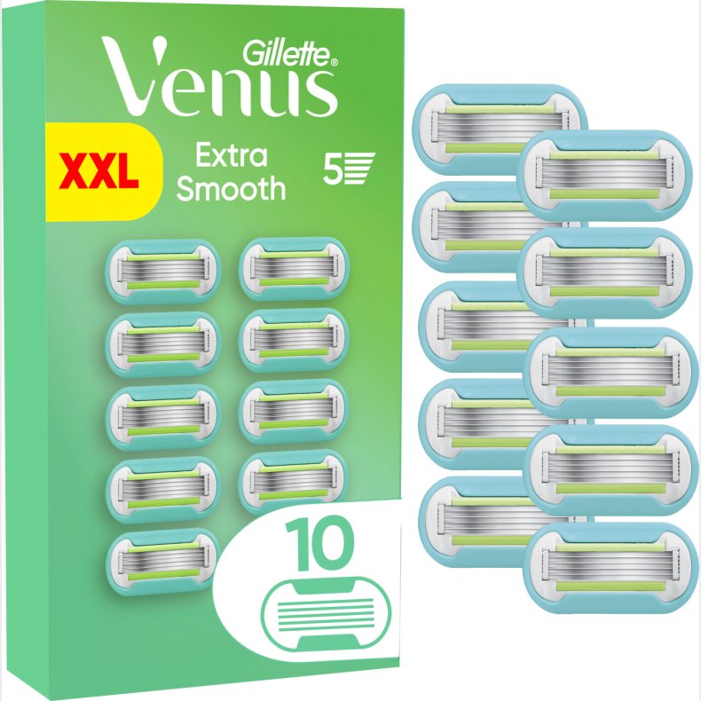 Venus - Gillette Venus Extra Smooth Barberblade - Green/white - 10 Stk
