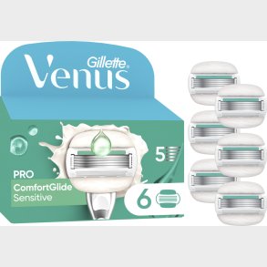 Venus - Gillette Venus Pro Comfortglide Sensitive Barberblade - Green/white - 6 Stk