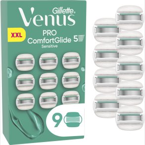 Venus - Gillette Venus Pro Comfortglide Sensitive Barberblade - Green/white - 9 Stk
