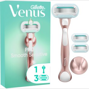 Venus - Gillette Venus Pro Smooth Sensitive Skraber Til Sensitiv Hud - Green/white/pink