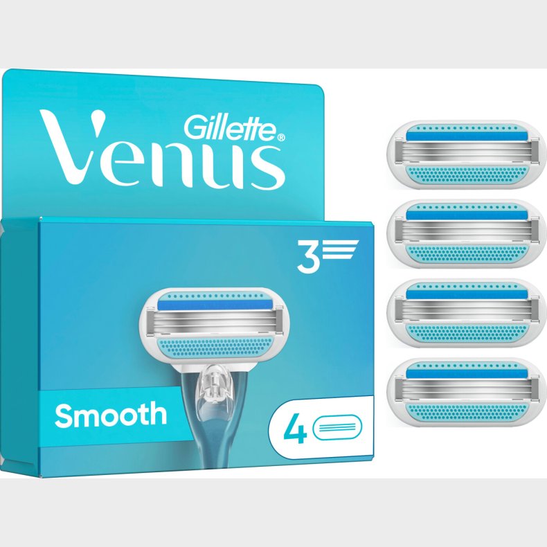 Venus - Gillette Venus Smooth Barberblade Til Kvinder - Blue/white - 4 Stk