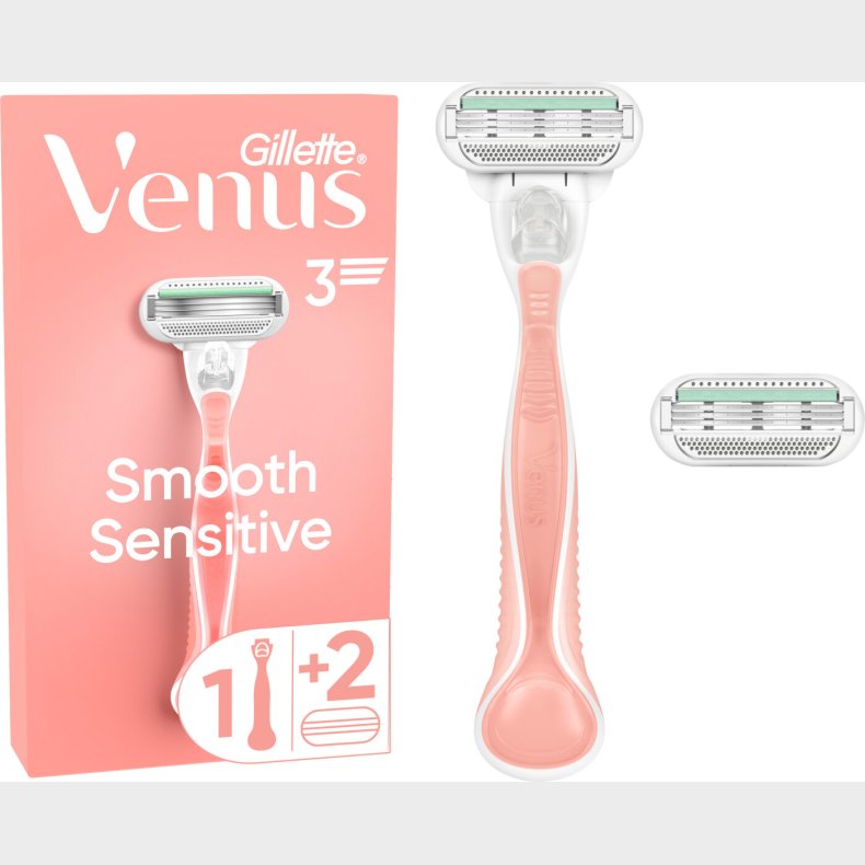 Venus - Gillette Venus Smooth Sensitive Skraber - Pink/white