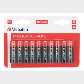 Verbatim 10 stk AA batterier