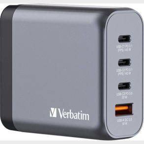 Verbatim - Gnc-140 Gan Charger 4 Port 140w Usb-a/usb-c