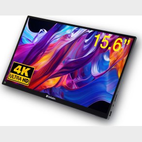 Verbatim - Pmt-15 4k Portable Touchscreen Monitor 15.6 4k Ultra Hd Metal Housing