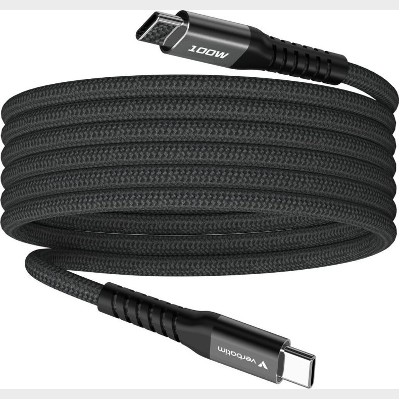 Verbatim - Sync & Charge Magnetic Cable - 100w Usb-c To Usb-c 120 Cm