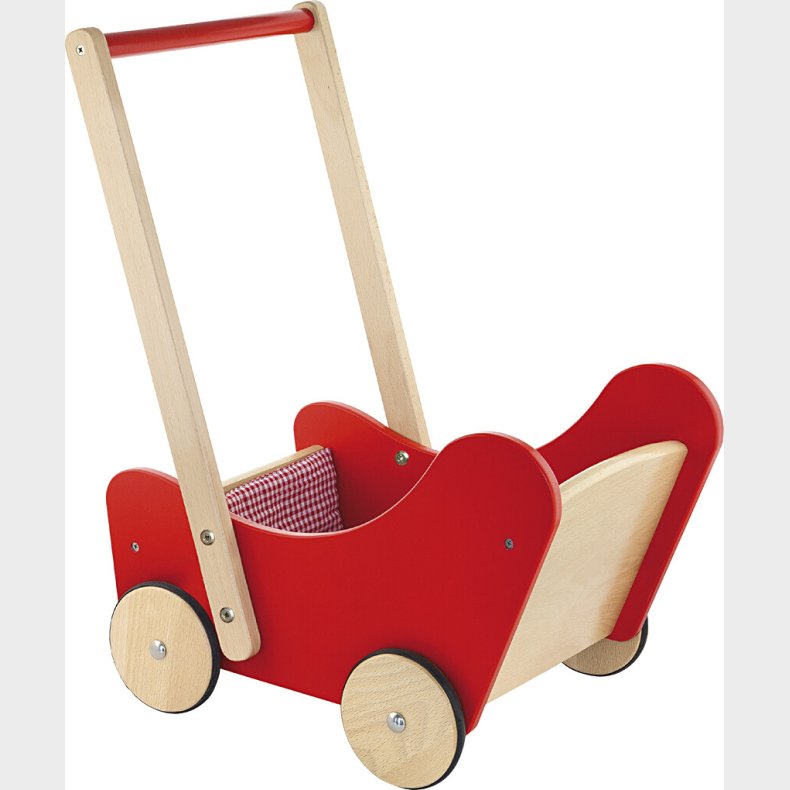 Viga - Dukkevogn I Tr� Inkl. Pude - R�d