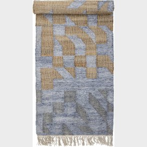 Bloomingville - Vikka Tppe - Bl - Jute - 75x245 Cm