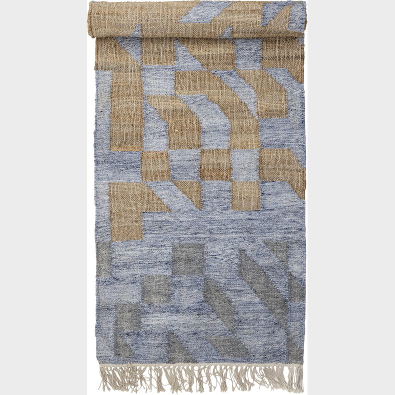 Bloomingville - Vikka Tppe - Bl - Jute - 75x245 Cm